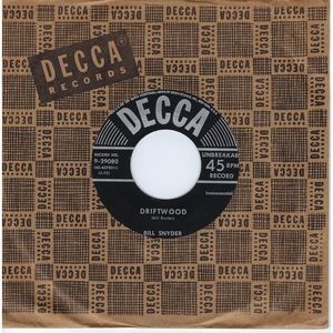 Bill Snyder ‎45 Driftwood / Mysterioso on Decca VG+ Jazz Instrumental